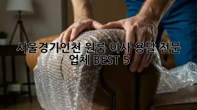 서울/경기/인천 원룸 이사 용달 전문 업체 BEST 5